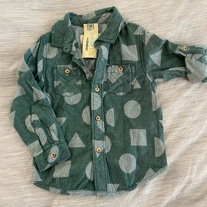 NWT Genuine Kids Osh Gosh Graphic Button Down